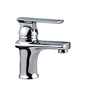 Chrome Finish Solid Brass Bathroom Sink Faucet