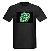 Sound und Musik aktiviert Spektrum VU-Meter el Visualizer führte T-Shirt (4 * aaa)