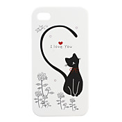 amantes da tampa da caixa de proteção em pvc para iphone4 (branco)