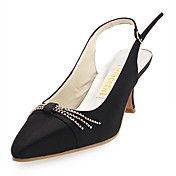 Satin Upper Stiletto Heel Slingbacks Wedding Shoes More Colors Available