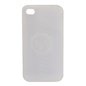 patrón traslúcido ver TPU para el iPhone 4 (blanco)