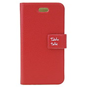 beschermende pu lederen case voor de iPhone 4 met beschermfolie (rood)