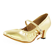 ballroom moderne schoenen gouden kunstleer bovenste gesloten teen dans schoenen voor vrouwen meer kleuren