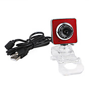 Unique Premium Mini Diamond Webcam with Microphone (Red)