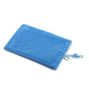 teléfono celular de moda verticales de terciopelo bolsa azul (4,3 pulgadas de ancho)
