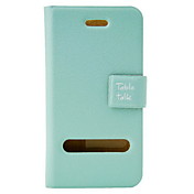 beschermende pu lederen case voor de iPhone 4 met beschermfolie (blauw)
