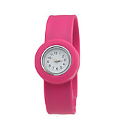 banda de silicona suave reloj pulsera para niños (rosa)