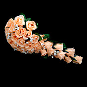 élégante tour de mariée en satin bouquet / mariée bouquet