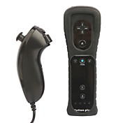 2-in-1 MotionPlus Fernbedienung und Nunchuk + Hülle für Wii (Schwarz)