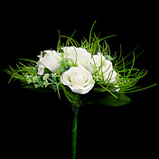 élégante tour en satin de mariée bouquet de mariage