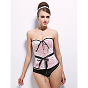 Damask Front Busk Closure Corsets Strapless Special Occasion Shapewear
