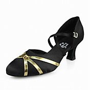 Satin Upper Dance Shoes Ballroom Modern Shoes for Women