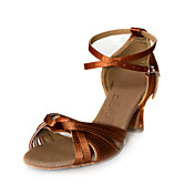 Ballroom Satin Upper Practice Latin Dance Shoes for Women