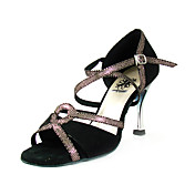 Velvet/Sparkling Glitter Upper Dance Shoes Ballroom Latin Shoes for Women