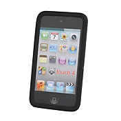 Custodia posteriore in silicone per iPod Touch 4 - Nero