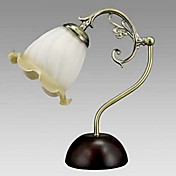 Antique Inspired Table Light in Floral Shade