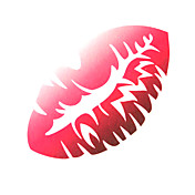 5 piezas de labios a prueba de agua tatuaje temporal (6m * 6 cm)