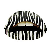5 stk zebra design temporaty læbe tatovering mærkat