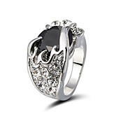 anello con brillanti strass lega placcata più colori disponibili