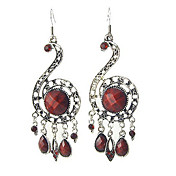 Antique Silver-plated Peacock-Shaped Earring