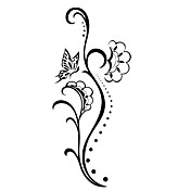 5 Stück Blume wasserdicht temporäres Tattoo (12,5 cm * 6,5 cm)