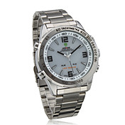 analog - digital Dual-Display-dial Armbanduhr (weiß)