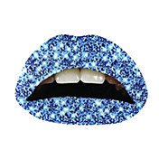 5 piezas brillantes labios azules temporaty etiqueta tatuaje