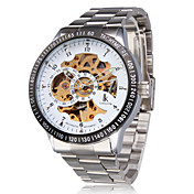 Elegante orologio automatico, da uomo - Bianco e Oro