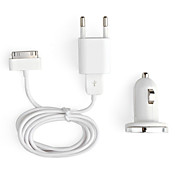 mini usb 3-in-1 lader voor iPhone 3G / 4G (wit)