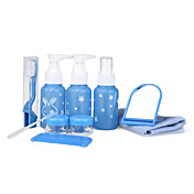 10 in 1 Portable Travel Toiletry Bag Kit with Bottles Jars