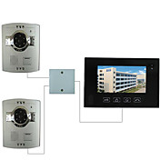 7 Inch Touch Screen Video Door Phone (ABS Camera, Support 2 Doors)