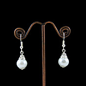 Fabulous Imitation Pearls With Alloy Plating Bridal Earrings