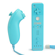 2-em-1 MotionPlus controle remoto e Nunchuk para Wii / Wii U (azul)