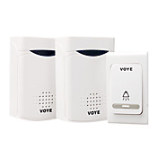 casa de segurança campainha digital sem fio com 38 melodias (2pcs)