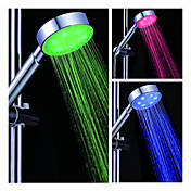 4-inch 6-led douchekop (plastic, chroom afwerking)