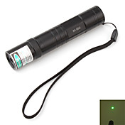 Taschenlampe geformte grüne Laser-Pointer mit Akku (5mW 532nm, schwarz, 1x16340)