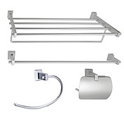 Aluminum 4-piece Bathroom Accessory Set (1041-LES-6600+6601+6608+6609)