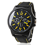 Reloj Pulsera Quartz V6 de Caja Negra para Hombres