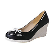 Leatherette Platform Wedge Heel With Bow Casual Shoes (More Colors)