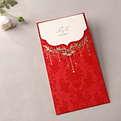 lujo real z-fold invitación de la boda en rojo (juego de 50)