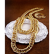Unisex-Schmuck-Sets in Gold-Legierung einschließlich Kette und Armband