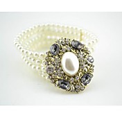 Ladies'Rhinestone Bracelets In Imitation Pearl