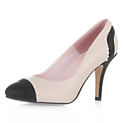 Leather Stiletto Pumps With Imitation Pearl For Party/Evening