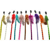 60 pcs clipe cor misturada em extensões de cabelo urso de penas