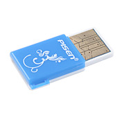 PISEN Mini USB 2.0 lecteur de carte mémoire microSD (en bleu)
