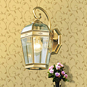 Golden Wall Light with 1 Light in Copper