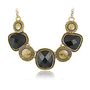 Black Gem Alloy Necklace