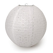 12" White Eyelet Paper Lantern
