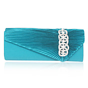 cetim com cristal / strass bolsa à noite (mais cores)
