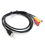 cable USB a 3 RCA
